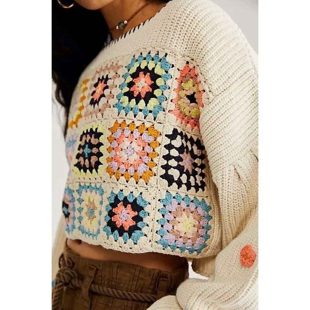 Free People Ambrose Crochet Pullover $298 - Picture 4 of 10